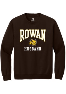 Summit Sportswear Rowan University Mens Brown Husband Long Sleeve Crew Sweatshirt