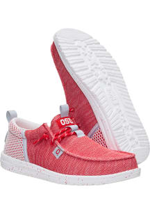 Hey Dude Ohio State Buckeyes Red Wally Stretch Sox Mens Shoes