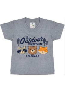 Colorado Toddler Grey Outdoor Faces Short Sleeve T-Shirt