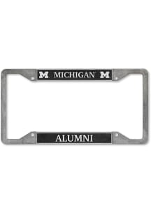 Michigan Wolverines Alumni Pewter License Plate Frame - Silver
