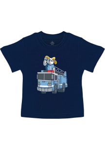 North Carolina Tar Heels Toddler Navy Blue Firetruck Short Sleeve T-Shirt