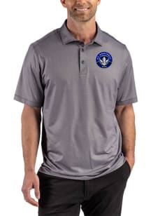 Cutter and Buck Montreal Impact Mens Black Lattice Short Sleeve Polo