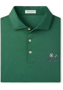 Peter Millar Notre Dame Fighting Irish Mens Green Hugo Short Sleeve Fashion Polo