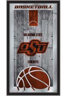Oklahoma State Cowboys Basketball Hanging Back Bar Mirror