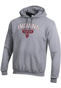 Champion Indiana Hoosiers Mens Grey Pill Box Grandpa Powerblend Long Sleeve Hoodie