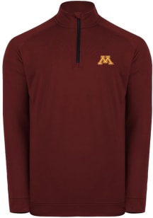 Swannies Minnesota Golden Gophers Mens Maroon Colt Long Sleeve Qtr Zip Pullover