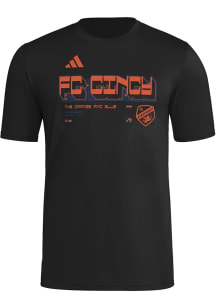 Adidas FC Cincinnati Black Team Digital Short Sleeve T Shirt
