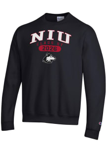 Champion Northern Illinois Huskies Mens Black Pill Class of 2026 Powerblend Long Sleeve Crew Sweat..