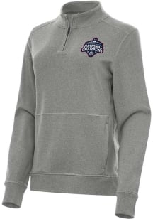 Antigua UConn Huskies Womens Black 2025 Womens National Champions Crush Qtr Zip