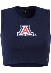 Hype and Vice Arizona Wildcats Womens Navy Blue Cut Off Tank Top