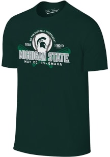 Michigan State Spartans Green 2025 Big Ten Baseball Short Sleeve T Shirt