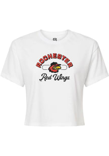 Summit Sportswear Rochester Red Wings White Vintage Arch Script Short Sleeve T Shirt