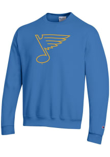 Champion St Louis Blues Mens Blue Arch Mascot Long Sleeve Crew Sweatshirt