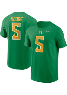 Dante Moore Oregon Ducks Green Football Name and Number Short Sleeve Player T Shirt