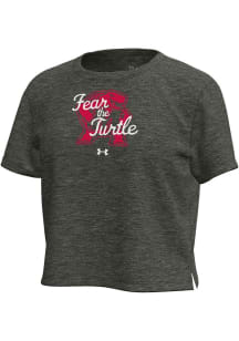 Under Armour Maryland Terrapins Girls Grey Team Wordmark Short Sleeve T-Shirt