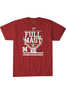 Rienk Mast Nebraska Cornhuskers Red Full Mast Short Sleeve Fashion Player T Shirt