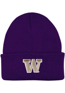 LogoFit Washington Huskies North Pole Baby Knit Hat - Purple