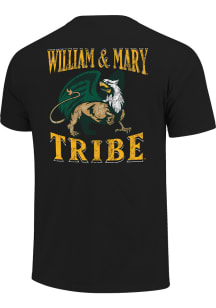 William & Mary Tribe Black Flamin' Tiger Short Sleeve T Shirt