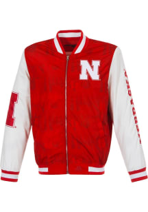 Nebraska Cornhuskers Mens Red Nylon Bomber Medium Weight Jacket