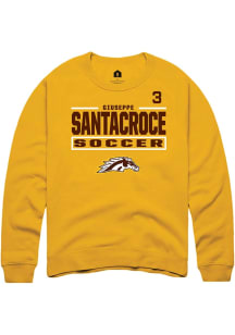 Giuseppe Santacroce Western Michigan Broncos Mens Gold NIL Stacked Box Player Crew