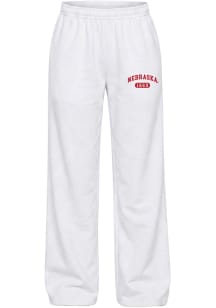 Hype and Vice Nebraska Cornhuskers Womens Varsity White Sweatpants