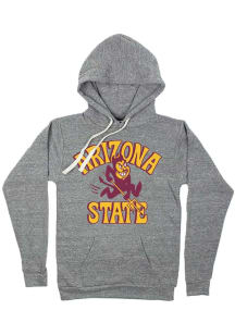 Homefield Arizona State Sun Devils Mens Grey Heather Vintage Mascot Fashion Hood