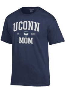 Champion UConn Huskies Navy Blue EST Date Mom Jersey Short Sleeve T Shirt