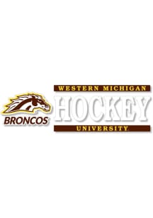 Western Michigan Broncos 6x2 Hockey Auto Decal - Brown