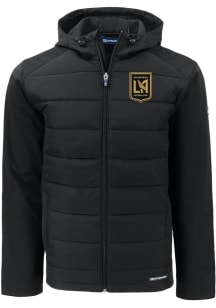 Mens Los Angeles FC Cutter and Buck Mens Evoke Hood Heavyweight Jacket - Black