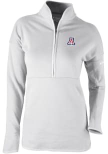 Columbia Arizona Wildcats Womens Grey Heat Seal Omni Wick Go For It Qtr Zip