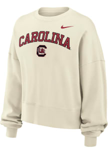 Nike South Carolina Gamecocks Womens Ivory Phoenix Fleece Crew Sweatshirt