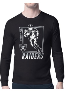 Starter Las Vegas Raiders Black Grid Long Sleeve T Shirt