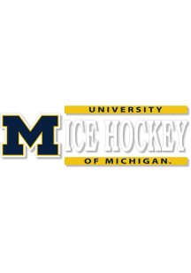 Michigan Wolverines 6x2 Ice Hockey Auto Decal - Blue