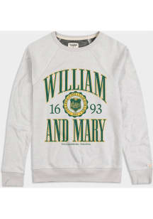 Homefield William & Mary Tribe Mens Ash Seal Logo Crew Long Sleeve Fashion Sweatshirt