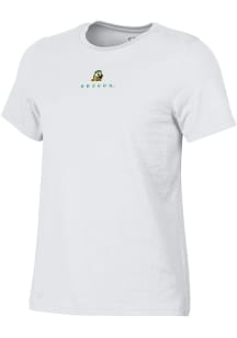 Under Armour Oregon Ducks Womens White Printed Short Sleeve T-Shirt