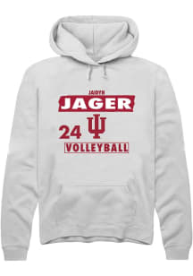jaidyn jager Indiana Hoosiers Mens White NIL Striped Player Hood