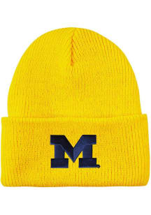 LogoFit Michigan Wolverines North Pole Baby Knit Hat - Yellow