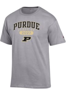 Champion Purdue Boilermakers Grey Class of 2027 Jersey Short Sleeve T Shirt