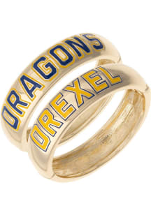 Drexel Dragons Polished Metal Hinge Bangle Womens Bracelet