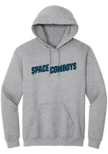 Summit Sportswear Sugar Land Space Cowboys Mens Grey Alt Logo Wordmark Long Sleeve Hoodie