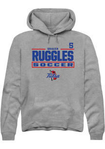 gracen ruggles  Rally Tulsa Golden Hurricane Mens Graphite NIL Stacked Box Long Sleeve Hoodie