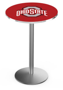 Ohio State Buckeyes Stainless Round Base Pub Table