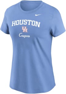 Nike Houston Cougars Womens Houston Blue Arch School Short Sleeve T-Shirt