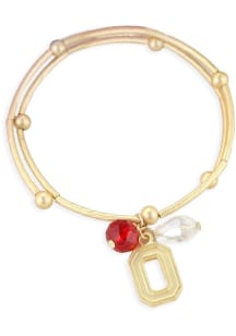 Ohio State Buckeyes Matte Gold Womens Bracelet