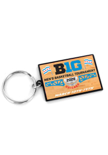 Big Ten 2026 Men Basketball Tournament Keychain - Orange