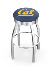 Cal Golden Bears 3 Ring Chrome Seat Pub Stool - Silver