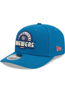 New Era Milwaukee Brewers City Connect 970 Wordmark Adjustable Hat - Blue