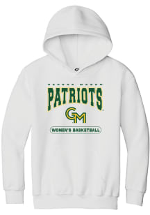 Summit Sportswear George Mason University Youth White Womens Basketball Long Sleeve Hoodie