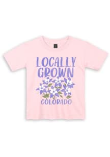 Colorado Toddler Girls Pink Locally Grown Short Sleeve T-Shirt