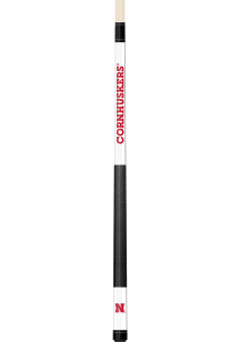 Nebraska Cornhuskers White Laser Pool Cue